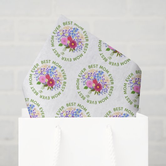 Muttertag mit Blumenstrauss Seidenpapier (Geschenktüte)