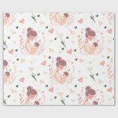 Muttertag mit Blut und Herz Geschenkpapier (Flach)