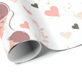 Muttertag mit Blut und Herz Geschenkpapier (Rolleneckpunkt)