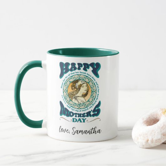Muttertag mit einer Christlichen Touch angepasste Tasse (Mit Donut)