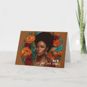 Muttertag mit Fuß und Blume Feiertagskarte (Vorderseite)