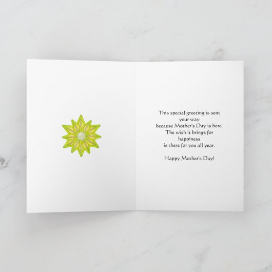 Muttertag mit gelben Blumen Karte (Innenseite)