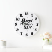 Muttertag mit Herzen Große Wanduhr (Zuhause)