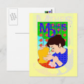 Muttertag mit Kind Postkarte (Vorne/Hinten)