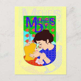 Muttertag mit Kind Postkarte