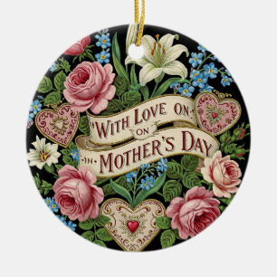 Muttertag mit Liebe Keramik Ornament