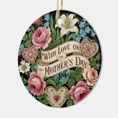 Muttertag mit Liebe Keramik Ornament (Links)