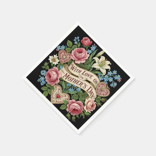 Muttertag mit Liebe Serviette (Ecke)