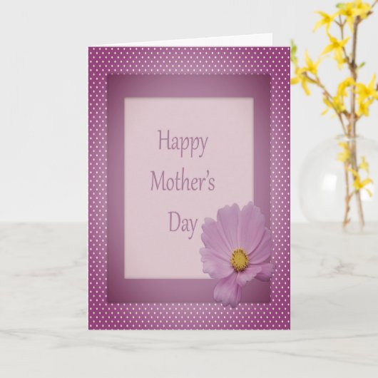 Muttertag mit Lila Blume Karte (Gelbe Blume)