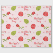 Muttertag mit Rose Geschenkpapier (Flach)