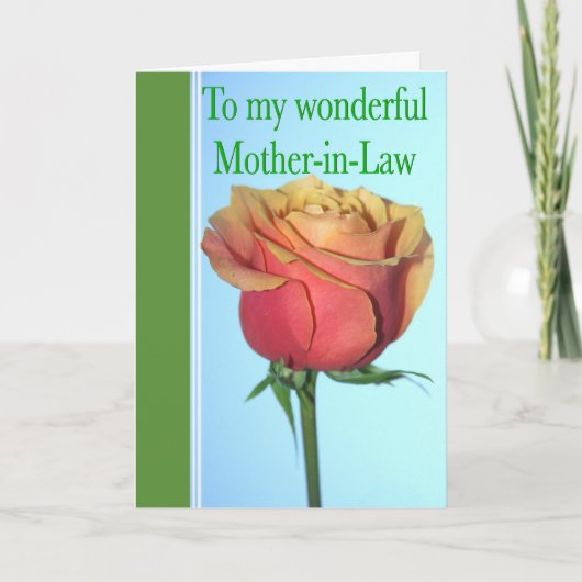 Muttertag mit Rose Grußkarte Karte (Vorderseite)