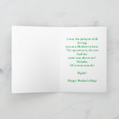 Muttertag mit Rose Grußkarte Karte (Innenseite)