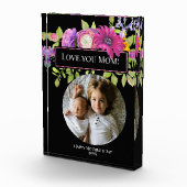 Muttertag mit schönen rosa Blume Fotoblock (Rechts)