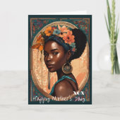 Muttertag mit schöner Frau Karte (Vorderseite)