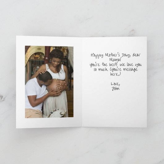 Muttertag mit schöner Frau Karte (Innenseite)