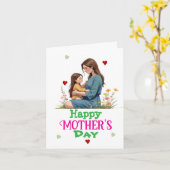 Muttertag mit Single Mama Karte (Gelbe Blume)