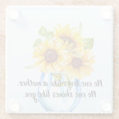 Muttertag mit Sonnenblumen-Untersetzer Glasuntersetzer (Rückseite)