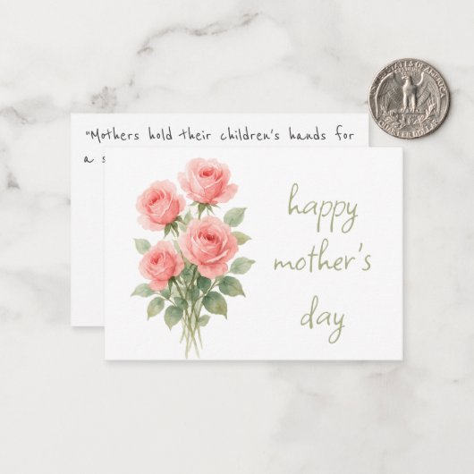 Muttertag Mitteilungskarte (Vorderseite/Rückseite Beispiel)