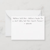 Muttertag Mitteilungskarte (Rückseite)