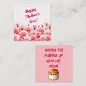 Muttertag Mitteilungskarte (Vorne/Hinten)