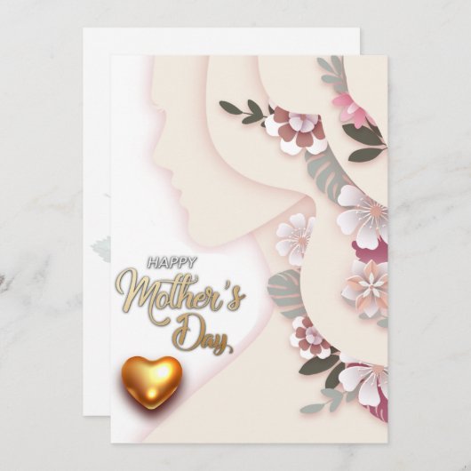 Muttertag moderne Urlaubskarte Feiertagskarte (Vorne/Hinten)