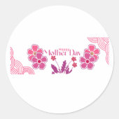 Muttertag Modernes Geschenkpaket Runder Aufkleber (Vorderseite)