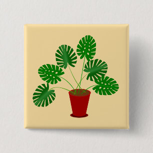Muttertag Monstera Pflanze Button