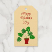 Muttertag Monstera Pflanze Custom Geschenkanhänger (Rückseite)