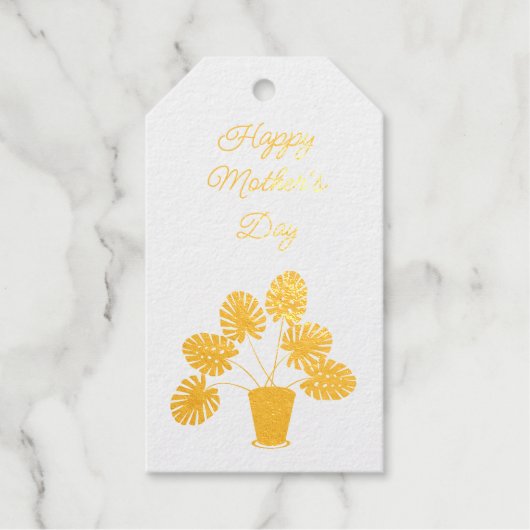 Muttertag Monstera Pflanze Custom Geschenkanhänger (Vorderseite)