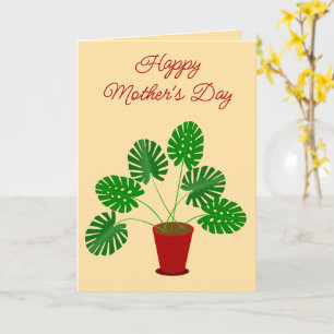Muttertag Monstera Pflanze Custom Karte