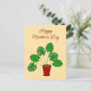 Muttertag Monstera Pflanze Custom Postkarte