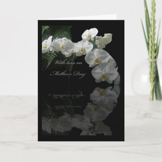 Muttertag Moth Orchids & Ferns Karte (Vorderseite)