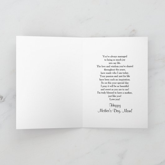 MUTTERTAG - Mutter - FUCHSIA ORCHIDS Karte (Innenseite)