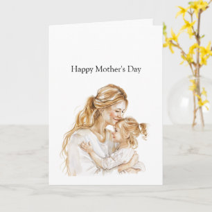 Muttertag Mutter Tochter Blond Karte