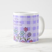 Muttertag, Mutterliebe ohne freie Tage, Modern Jumbo-Tasse (Vorderseite Rechts)