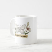 Muttertag - Muttertag - Schmetterlings-Blumen Kaffeetasse (Vorderseite Links)