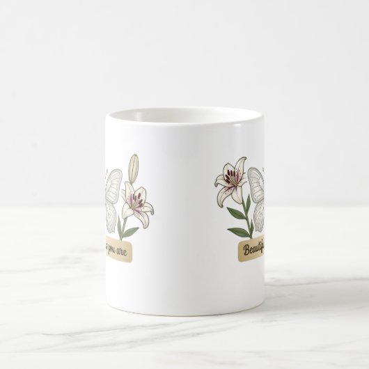Muttertag - Muttertag - Schmetterlings-Blumen Kaffeetasse (Mittel)