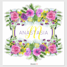 Muttertag Muttertag Sonntag Wasserfarbenmonogramm Aufkleber