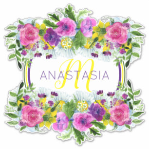 Muttertag Muttertag Sonntag Wasserfarbenmonogramm Aufkleber