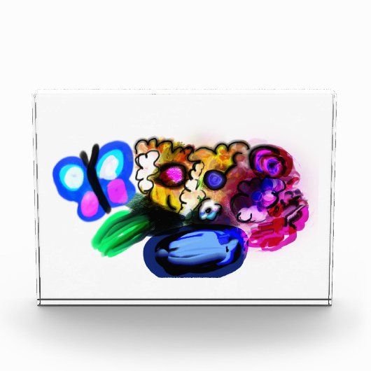 Muttertag neblige Blume  Fotoblock (Vorderseite)