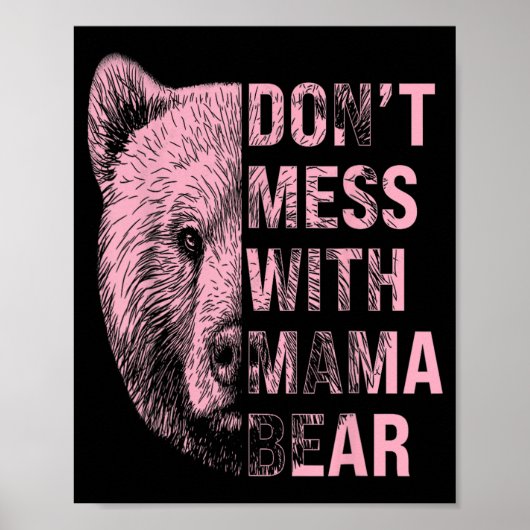 Müttertag nicht mit Mama-Bären durcheinander Poster (Vorne)