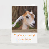 Muttertag Niedliche Babyziege Karte (Vorderseite)