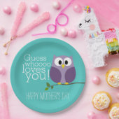 Muttertag - Niedliche Eulen - Wer Sie Liebe Pappteller (Party)