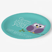 Muttertag - Niedliche Eulen - Wer Sie Liebe Pappteller (Schrägansicht)