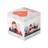 Muttertag Niedliche FotoCollage 4 Bilder Würfel (Rückseite Schrägansicht)