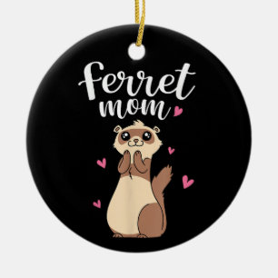 Muttertag Niedliche Frauen Weasel Ferret Mama Keramik Ornament
