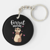 Muttertag Niedliche Frauen Weasel Ferret Mama Schlüsselanhänger (Rückseite)