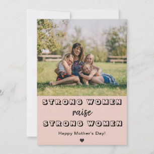 Muttertag niedliche Mama Foto starke Frauen aufzie Karte