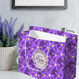 Muttertag Niedliche violette Blumen Große Geschenk Geschenktüte