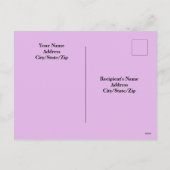 Muttertag Niedlicher hellblauer Hund Lavendel Ho Feiertagspostkarte (Rückseite)